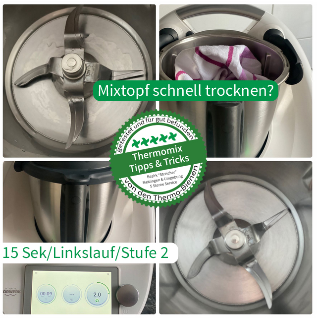 Mixtopf trocknen